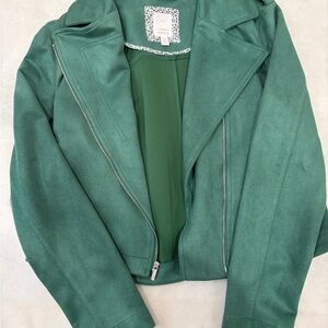 LC Lauren Conrad Emerald Leather Jacket